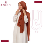 Chiffon Plain Scarf - Camel